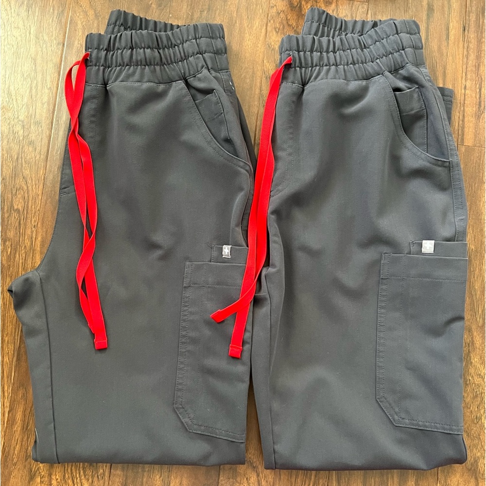 XS Petite Charcoal High-wasted Yola Scrub Pants